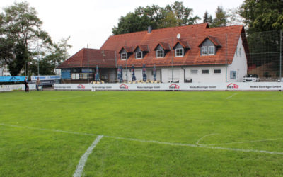 Sportplatz des SV Alemannia mit Vereinsgaststätte